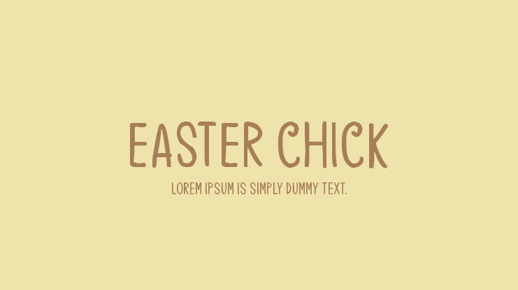 Easter Chick Font