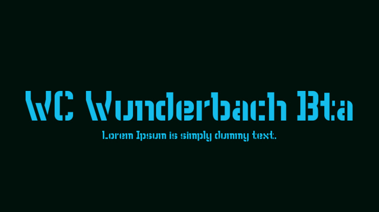 WC Wunderbach Bta Font Family