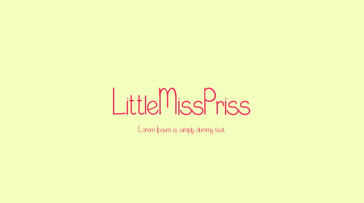 LittleMissPriss Font