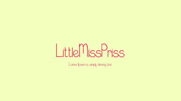 LittleMissPriss Font