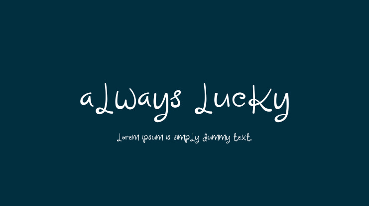 Always Lucky Font