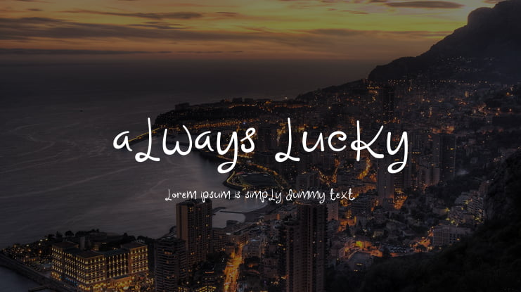 Always Lucky Font