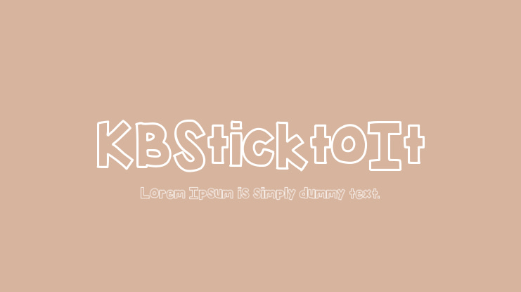 KBSticktoIt Font