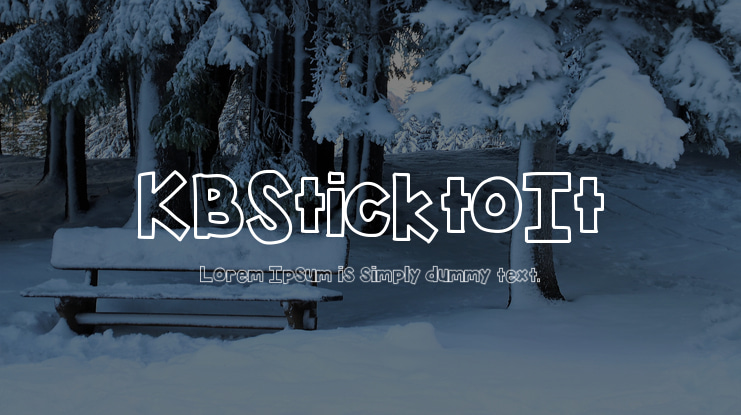 KBSticktoIt Font