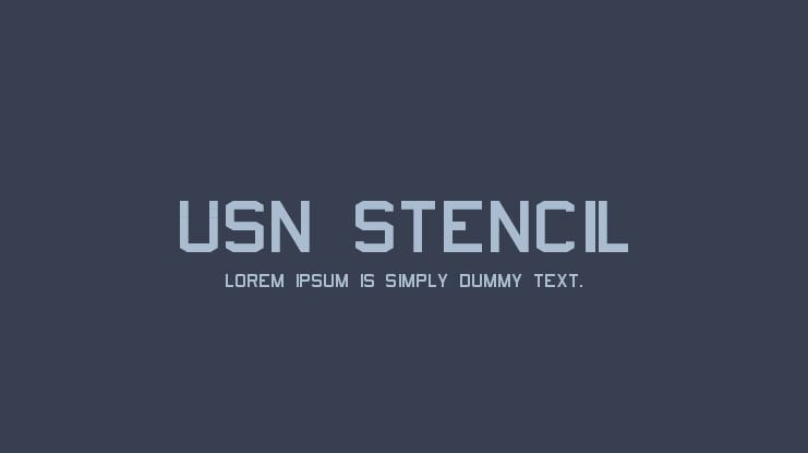 USN Stencil Font