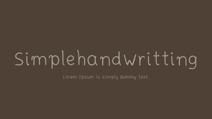 Simplehandwritting Font