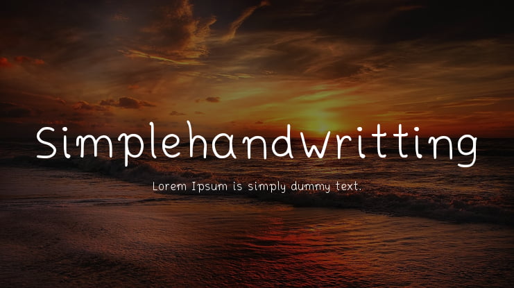 Simplehandwritting Font