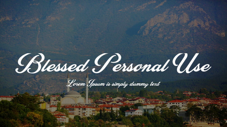 Blessed Personal Use Font