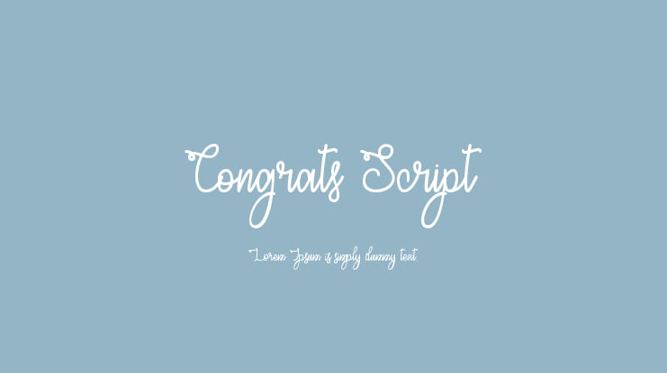 Congrats Script Font