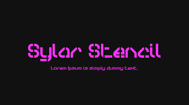 Sylar Stencil Font