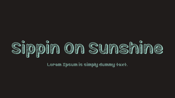Sippin On Sunshine Font