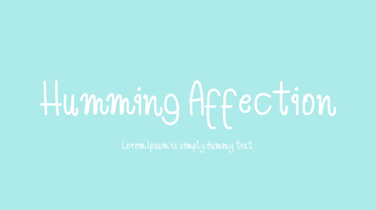 Humming Affection Font
