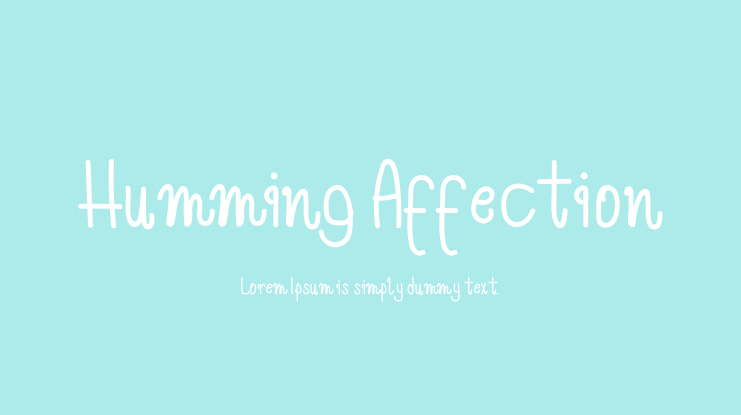 Humming Affection Font