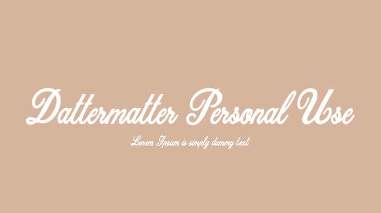 Dattermatter Personal Use Font