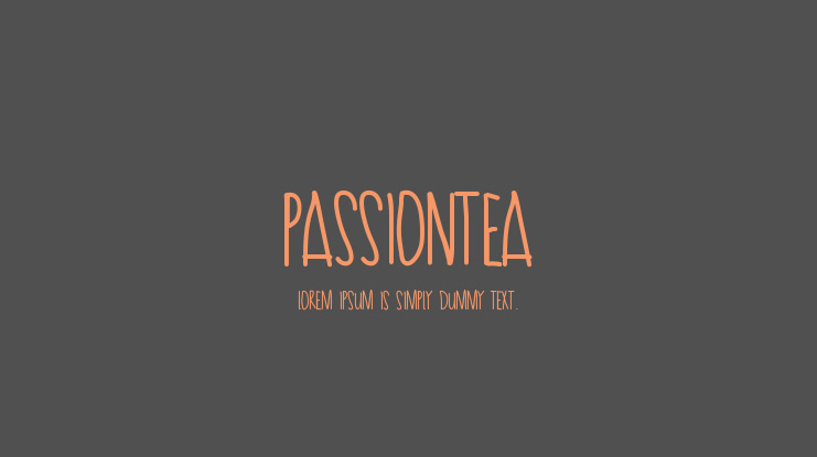 PassionTea Font