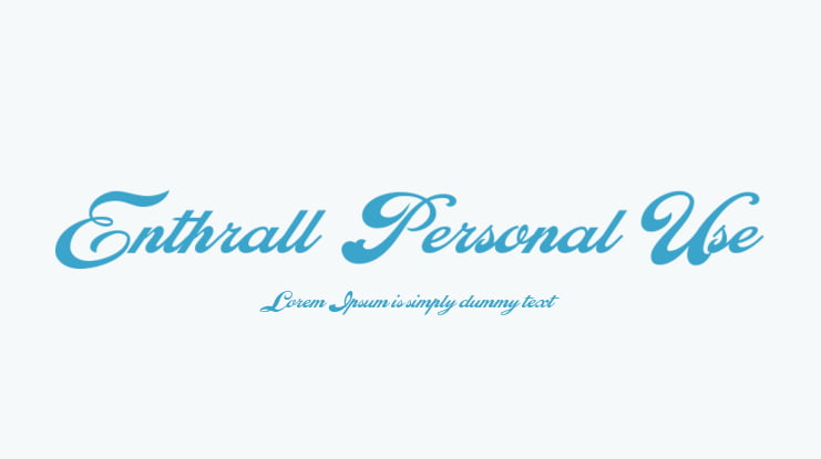 Enthrall  Personal Use Font Family