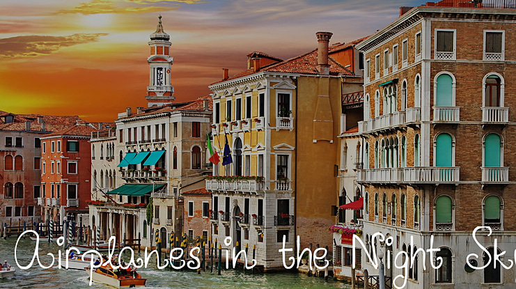 Airplanes in the Night Sky Font