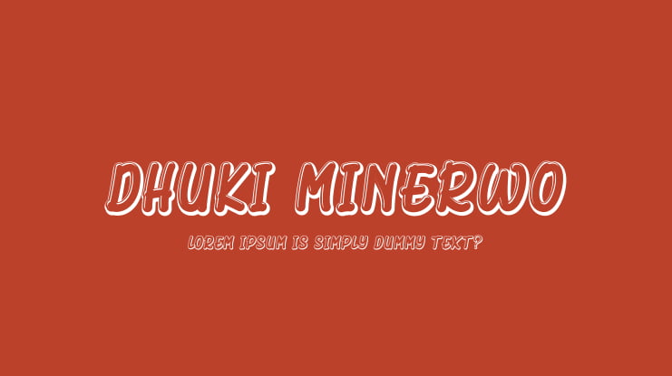 Dhuki Minerwo Font