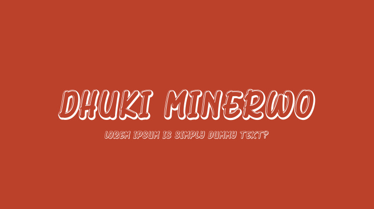 Dhuki Minerwo Font