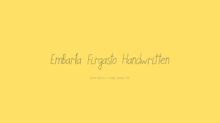 Embarla Firgasto Handwritten Font