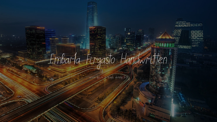 Embarla Firgasto Handwritten Font