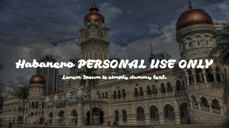 Habanero PERSONAL USE ONLY Font
