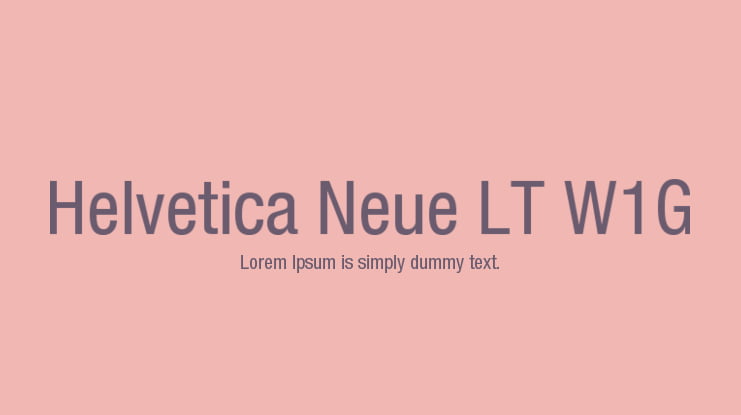 Helvetica Neue LT W1G Font Family