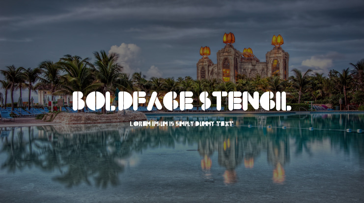 BoldFace Stencil Font