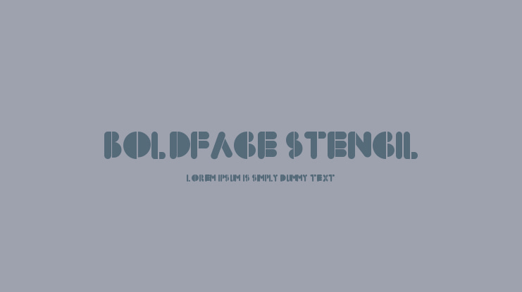 BoldFace Stencil Font