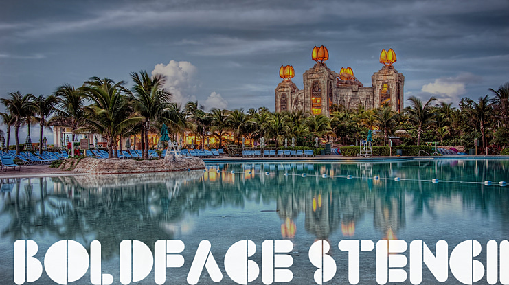 BoldFace Stencil Font