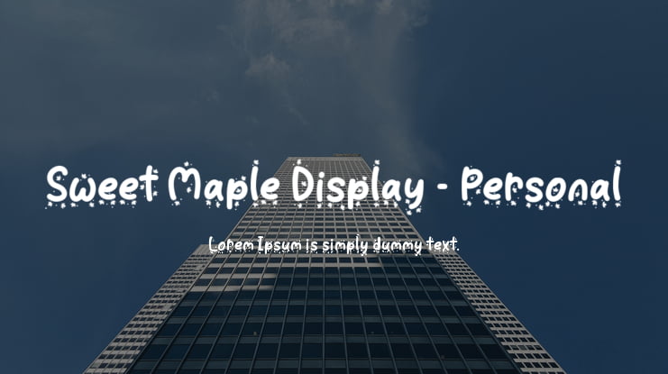 Sweet Maple Display - Personal Font Family
