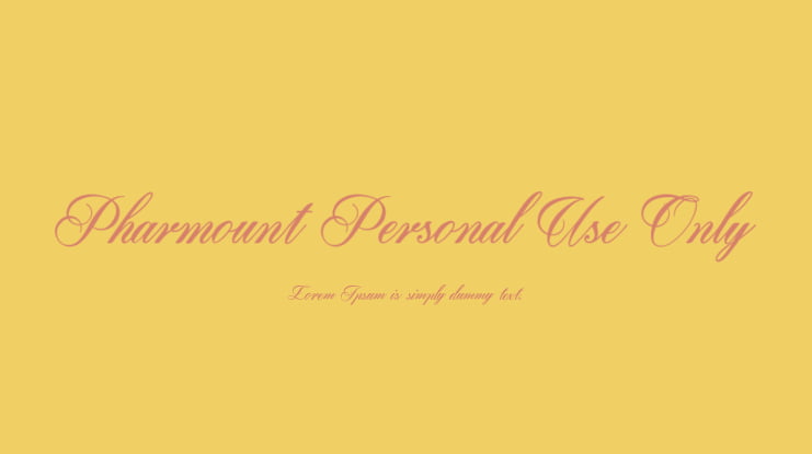 Pharmount Personal Use Only Font