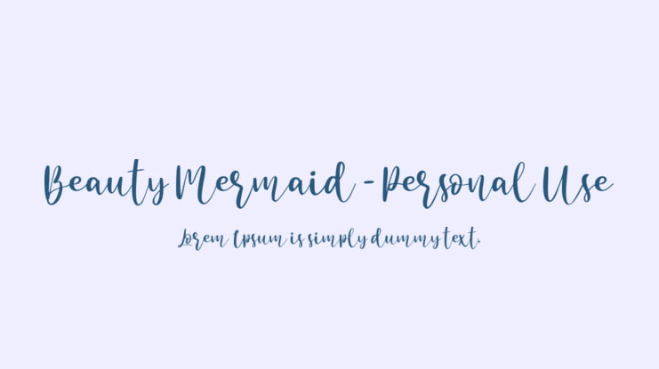 Beauty Mermaid - Personal Use Font