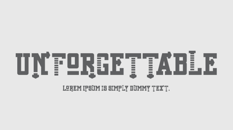 Unforgettable Font