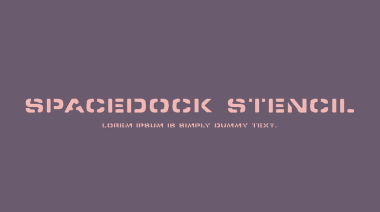 Spacedock Stencil Font
