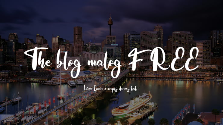 The blog malog FREE Font
