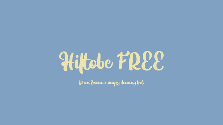 Hiltobe FREE Font