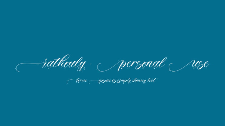 Rathouly - Personal Use Font