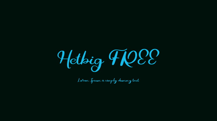 Hetbig FREE Font