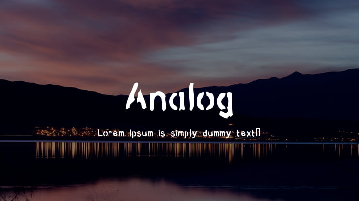 Analog Font
