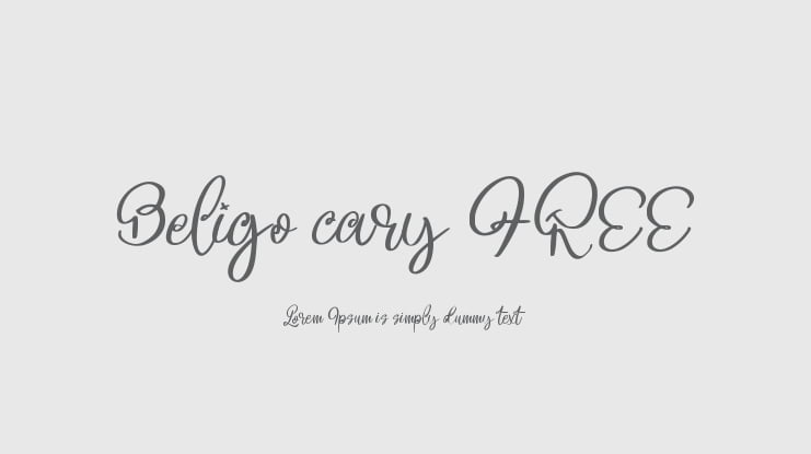 Beligo cary FREE Font