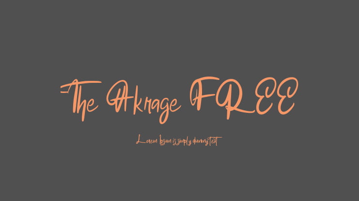 The Akrage FREE Font