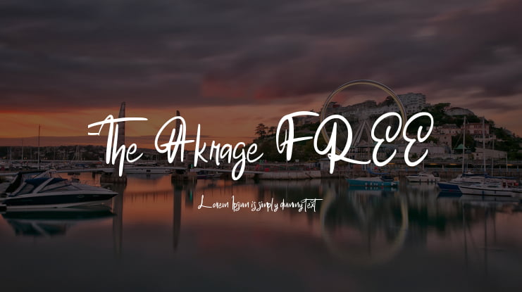 The Akrage FREE Font