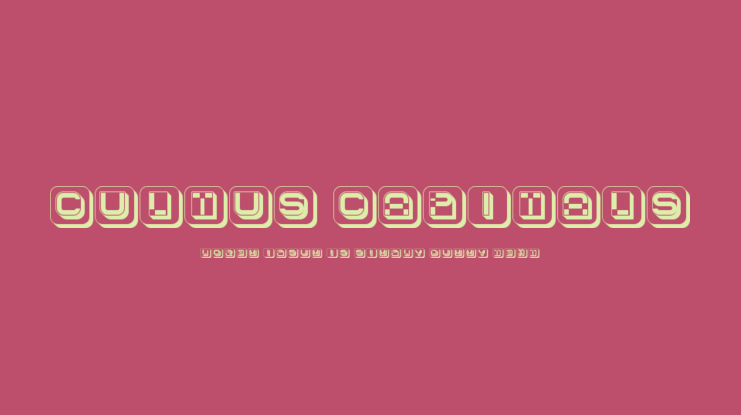 Cultus Capitals Font