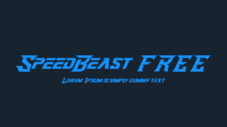 SpeedBeast FREE Font