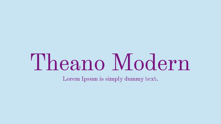 Theano Modern Font