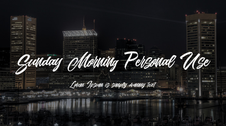 Sunday Morning Personal Use Font