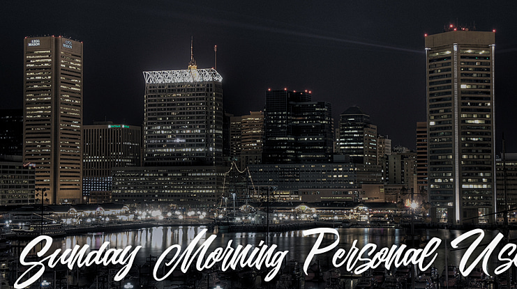 Sunday Morning Personal Use Font