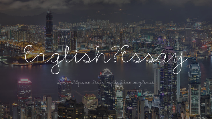 English Essay Font