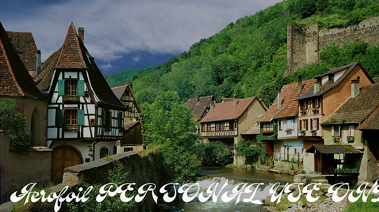 Aerofoil PERSONAL USE ONLY Font